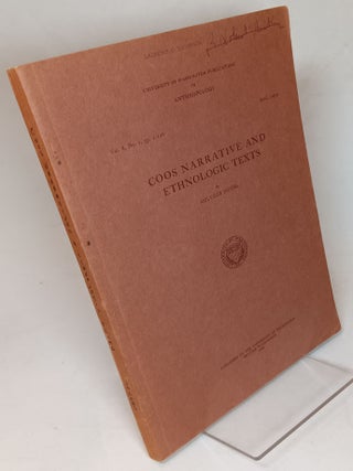 Item #165338 Coos Narrative and Ethnologic Texts. Melville JACOBS