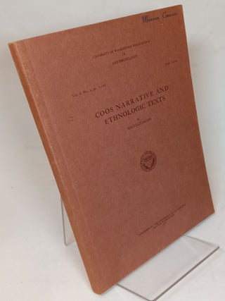 Item #165340 Coos Narrative and Ethnologic Texts. Melville JACOBS