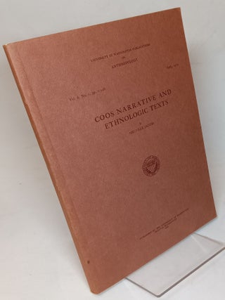 Item #165341 Coos Narrative and Ethnologic Texts. Melville JACOBS