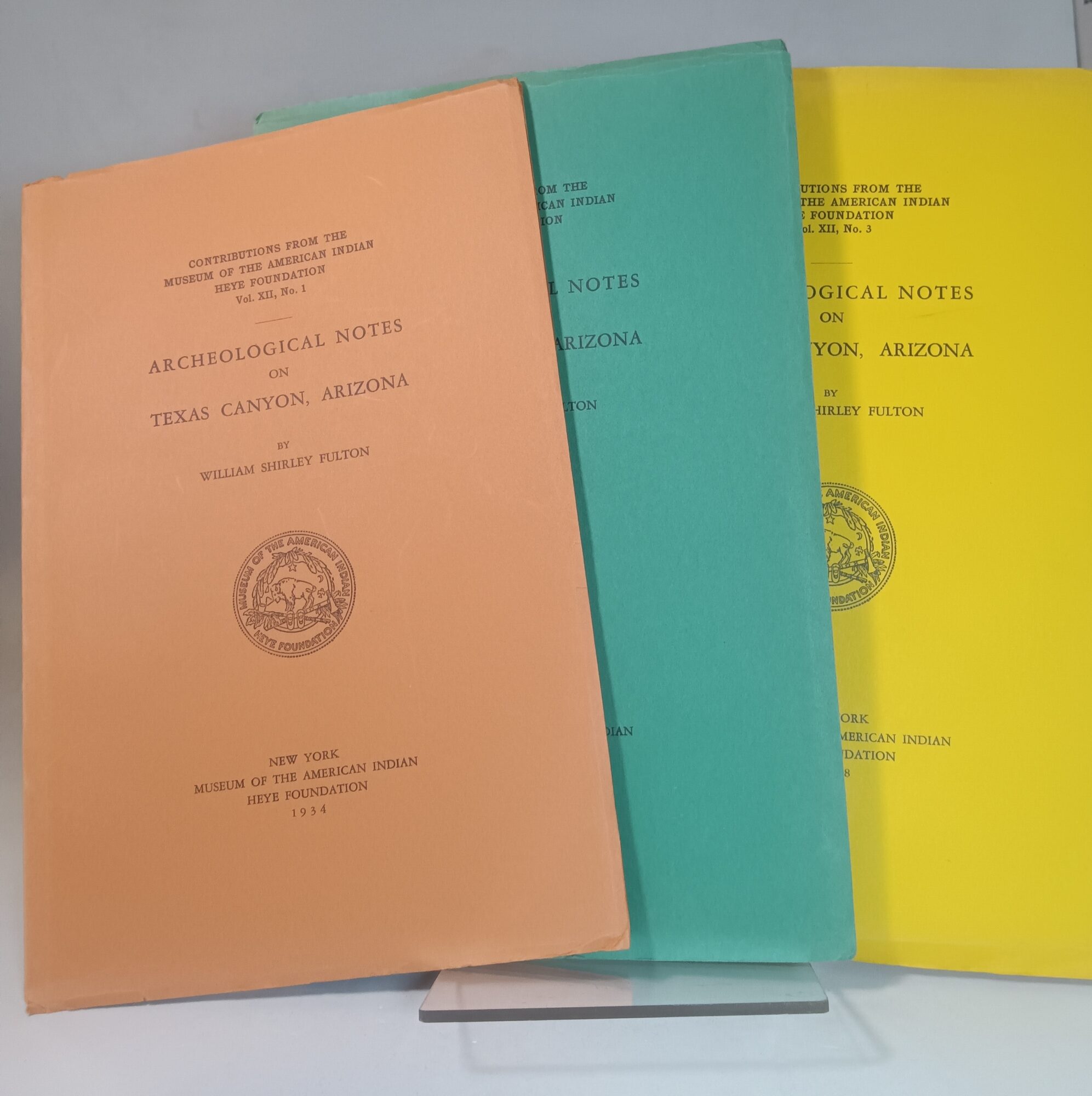 Archaeological Notes on Texas Canyon, Arizona complete in three volumes ...