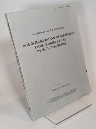 Item #74685 Age Determination of Mammals From Annual Layers in Teeth and Bones translated from...
